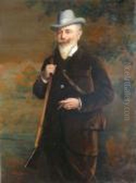 Le Docteur Mistral Partant Pour La Chasse Oil Painting by Delphin Enjolras