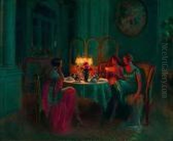 La Lecture Oil Painting by Delphin Enjolras