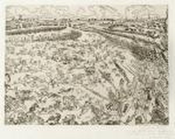 Bataille Des Eperons D'or Oil Painting by James Ensor