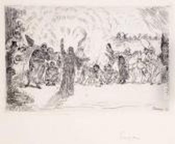 Le Christ Aux Mendiants Oil Painting by James Ensor