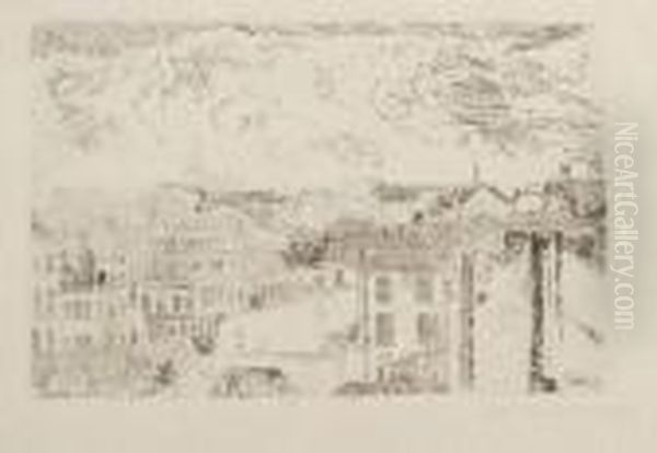 Les Toits A Ostende - De Daken Te Oostende Oil Painting by James Ensor