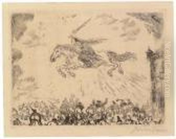 L'ange Exterminateur Oil Painting by James Ensor