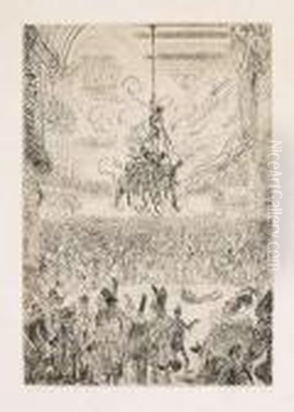 La Vengeance De Hop-frog (1898) Oil Painting by James Ensor