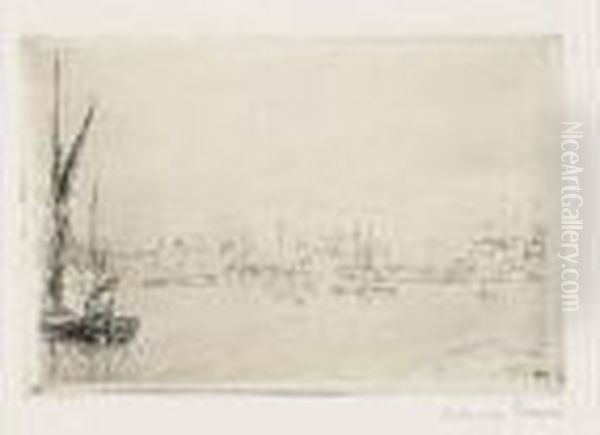 Vue Du Port D'ostende Oil Painting by James Ensor