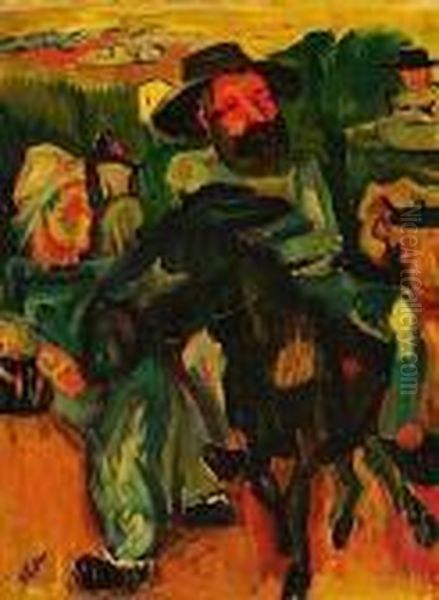 Scene Pastorale, Circa 1920 Oil Painting by Henri Epstein