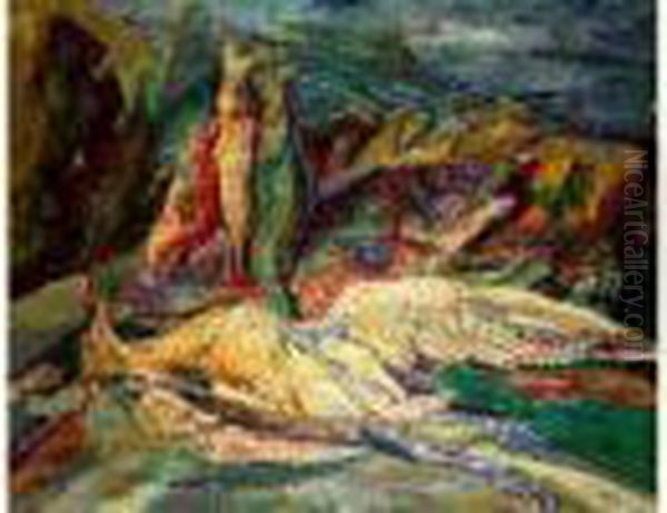 Poissons Et Becasses Oil Painting by Henri Epstein