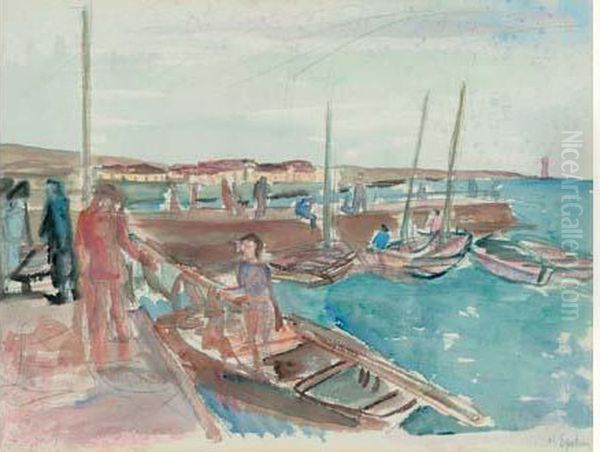 Etudie A
 Munich, Puis Arrive A Paris En 1911. A Montparnasse, Il Suit Les
 Cours D'une Academie Libre Et Reside A La Ruche Ou Il Se Lie A
 Kremegne, Modigliani Et Soutine. Deporte En Allemagne, Epstein
 Disparait En Oil Painting by Henri Epstein