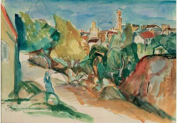 Etudie A
 Munich, Puis Arrive A Paris En 1911. A Montparnasse, Il Suit Les
 Cours D'une Academie Libre Et Reside A La Ruche Ou Il Se Lie A
 Kremegne, Modigliani Et Soutine. Deporte En Allemagne, Epstein
 Disparait En Oil Painting by Henri Epstein