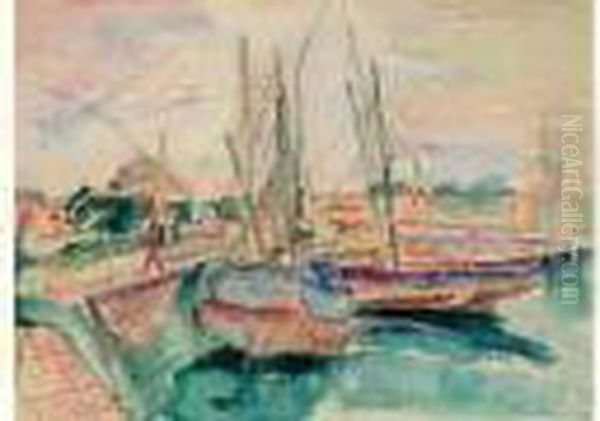 Etudie A
 Munich, Puis Arrive A Paris En 1911. A Montparnasse, Il Suit Les
 Cours D'une Academie Libre Et Reside A La Ruche Ou Il Se Lie A
 Kremegne, Modigliani Et Soutine. Deporte En Allemagne, Epstein
 Disparait En Oil Painting by Henri Epstein