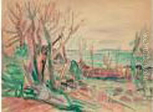 Etudie A
 Munich, Puis Arrive A Paris En 1911. A Montparnasse, Il Suit Les
 Cours D'une Academie Libre Et Reside A La Ruche Ou Il Se Lie A
 Kremegne, Modigliani Et Soutine. Deporte En Allemagne, Epstein
 Disparait En Oil Painting by Henri Epstein