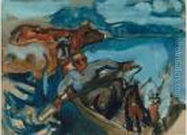 Etudie A
 Munich, Puis Arrive A Paris En 1911. A Montparnasse, Il Suit Les
 Cours D'une Academie Libre Et Reside A La Ruche Ou Il Se Lie A
 Kremegne, Modigliani Et Soutine. Deporte En Allemagne, Epstein
 Disparait En Oil Painting by Henri Epstein