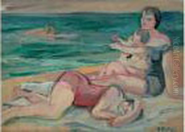 Ne Le 20 Juin 1892 A Lodz En 
Pologne, Henri Epstein Etudie A Munich, Puis Arrive A Paris En 1911. A 
Montparnasse, Il Suit Les Cours D'une Academie Libre Et Reside A La 
Ruche Ou Il Se Lie A Kremegne, Modigliani Et Soutine. Deporte En 
Allemagne, Eps Oil Painting by Henri Epstein