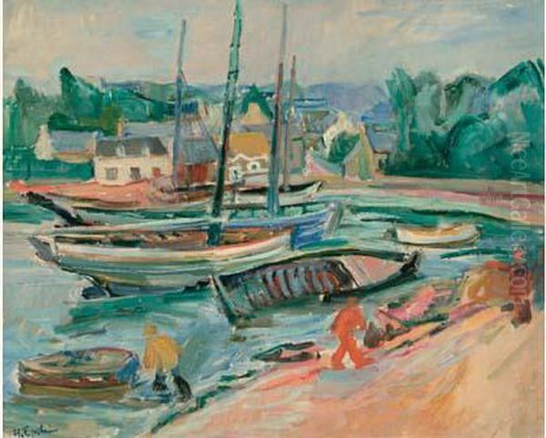 Ne Le 20 Juin 1892 A Lodz En 
Pologne, Henri Epstein Etudie A Munich, Puis Arrive A Paris En 1911. A 
Montparnasse, Il Suit Les Cours D'une Academie Libre Et Reside A La 
Ruche Ou Il Se Lie A Kremegne, Modigliani Et Soutine. Deporte En 
Allemagne, Eps Oil Painting by Henri Epstein