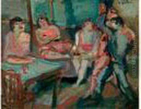 Ne Le 20 Juin 1892 A Lodz En 
Pologne, Henri Epstein Etudie A Munich, Puis Arrive A Paris En 1911. A 
Montparnasse, Il Suit Les Cours D'une Academie Libre Et Reside A La 
Ruche Ou Il Se Lie A Kremegne, Modigliani Et Soutine. Deporte En 
Allemagne, Eps Oil Painting by Henri Epstein