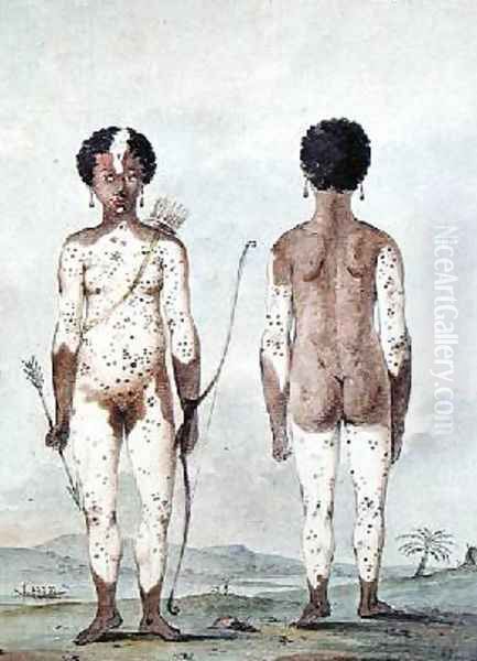 Petite fille negre nee Lille St Lucia 1795 Oil Painting by George Friedrich August Lucas