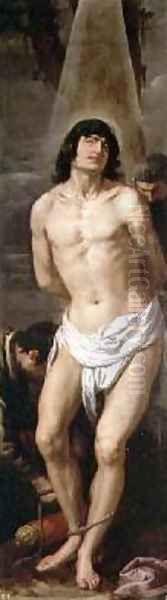 St Sebastian Oil Painting by Jusepe Leonardo