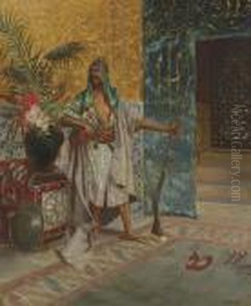 Guarding The Mosque Oil Painting by Rudolph Ernst