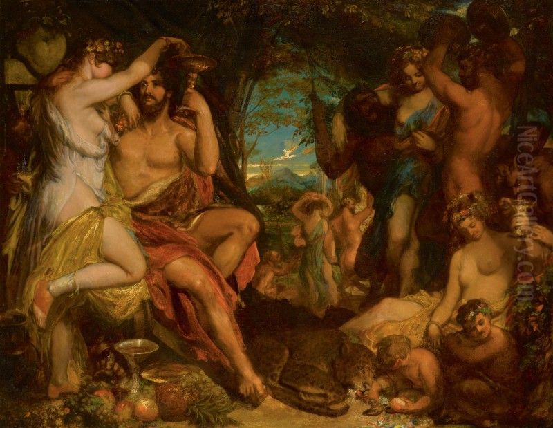 A Bacchanalian Revel Oil Painting by William Etty