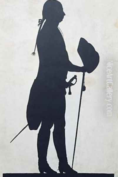 Silhouette of a Man Oil Painting by Jean Gaspard Lavater
