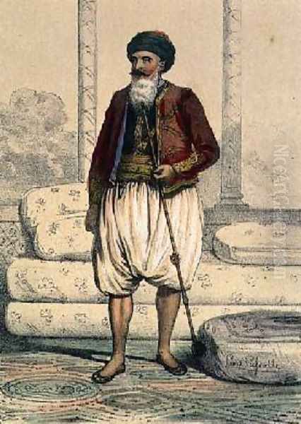 Hussein Pacha 1765-1838 the Last Dey of Algiers in 1830 Oil Painting by Louis Simon Lassalle