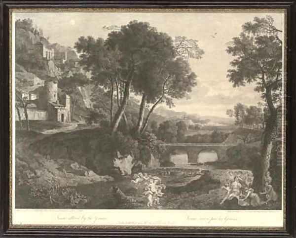 Venus attired by the Graces, by F. Vivares Oil Painting by Claude Lorrain (Claude Gellee)