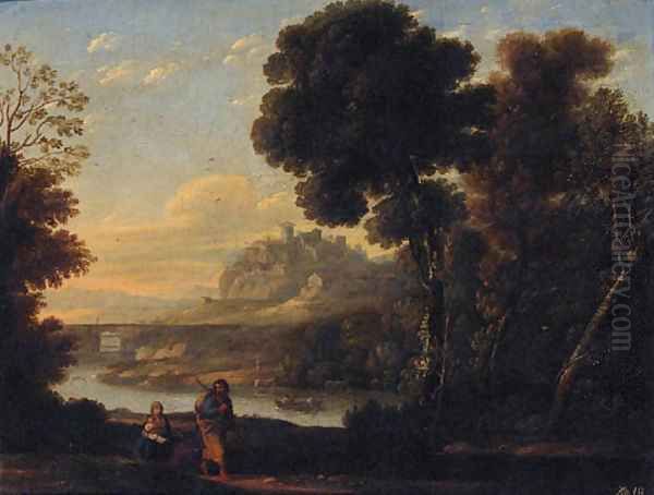 The Rest on the Flight into Egypt 2 Oil Painting by Claude Lorrain (Claude Gellee)