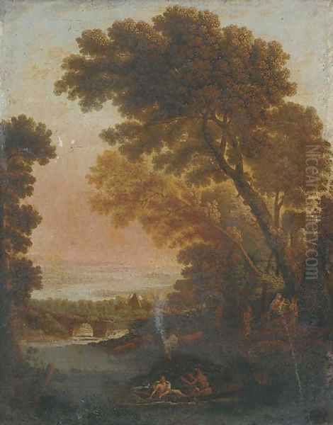 The Rest on the Flight into Egypt Oil Painting by Claude Lorrain (Claude Gellee)