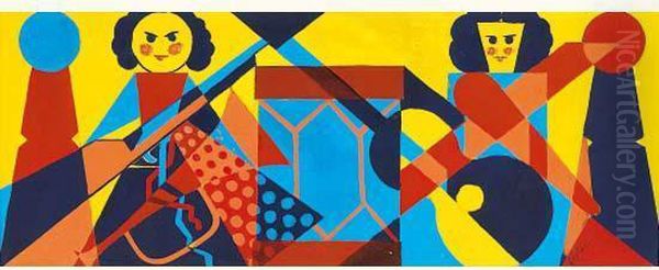 Projet De Decor Oil Painting by Alexandra Alexandrov Exter