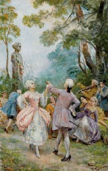 Fete Champetre Oil Painting by Fabbio Fabbi