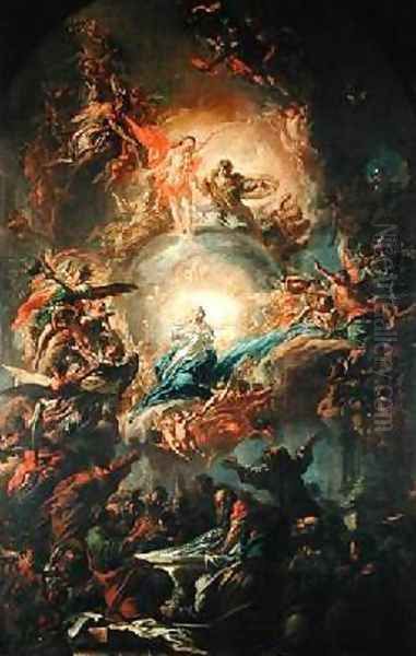 The Assumption 1695 Oil Painting by Johann Christoph Lischka