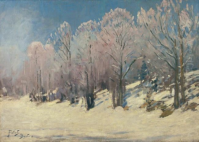 W Zimowym Sloncu Oil Painting by Julian Falat