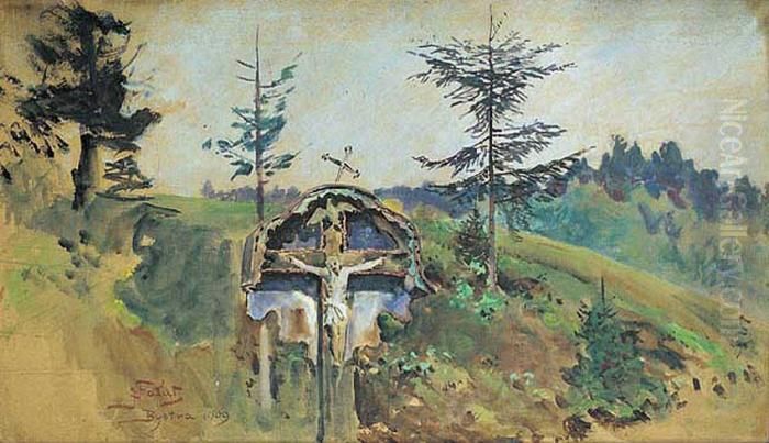 Pejzaz Gorski Oil Painting by Julian Falat