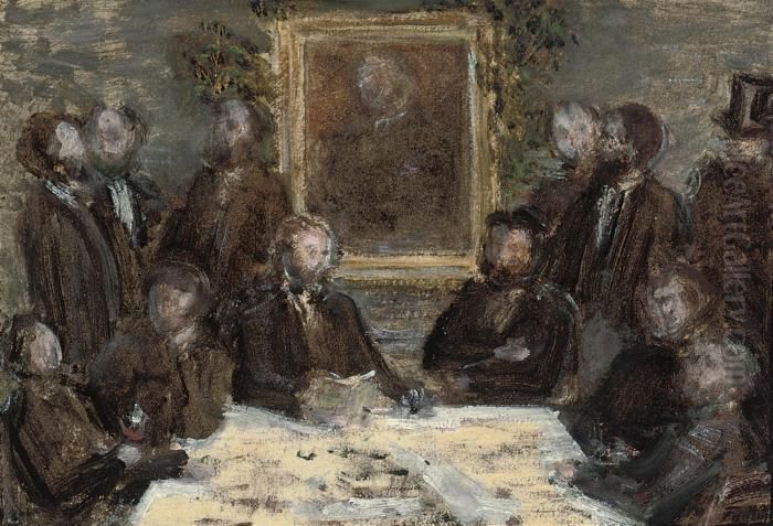 Oil On Paper Oil Painting by Ignace Henri Jean Fantin-Latour