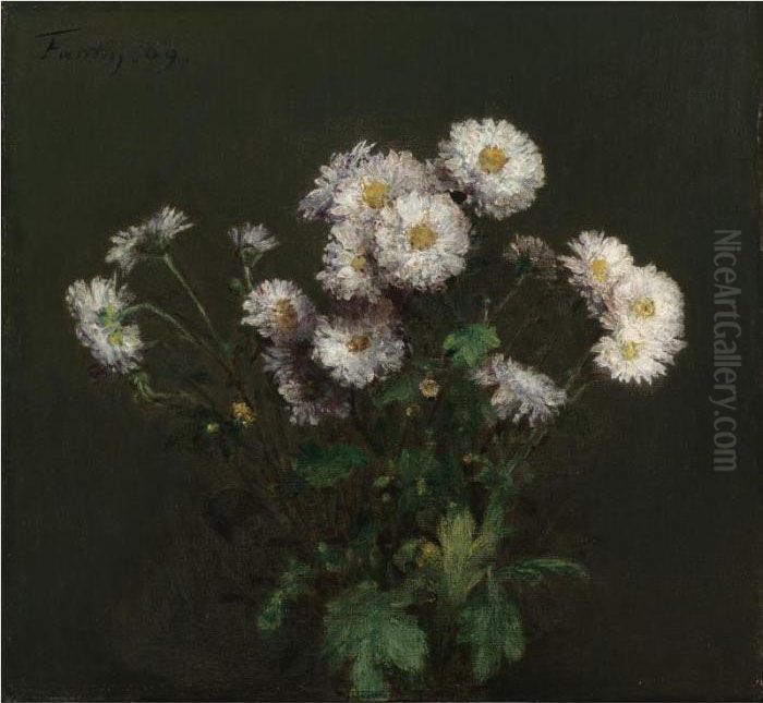 Property From The Collection Of Paul R. And Mary Haas
 

 
 
 

 
 Bouquet De Chrysanthemes Blancs Oil Painting by Ignace Henri Jean Fantin-Latour