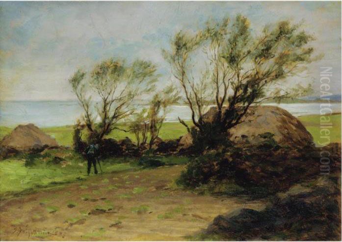 The Kail Yard Oil Painting by Joseph Farquharson