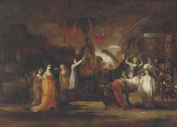 A scene of pagan worship Oil Painting by Francisco Goya Fuendetodos