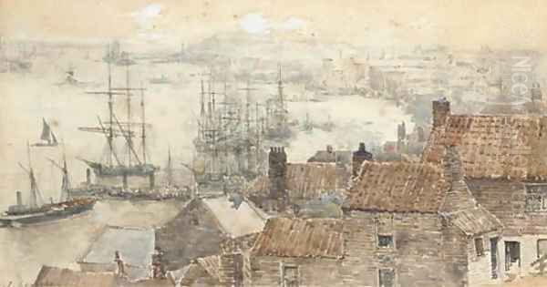 The crowded Clyde Oil Painting by Jules Lessore