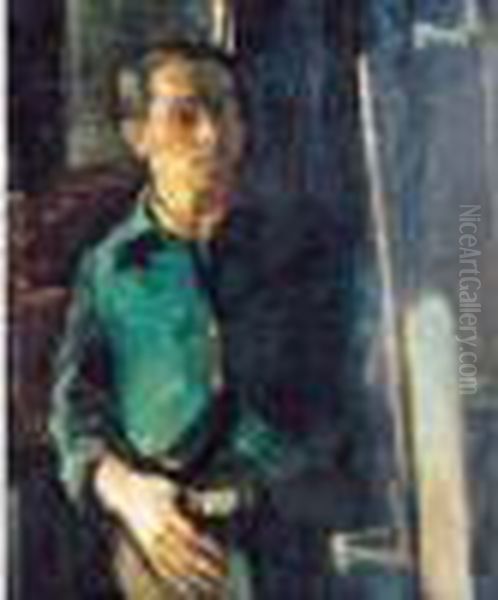 Peintre Dans Son Atelier Oil Painting by Adolphe Feder