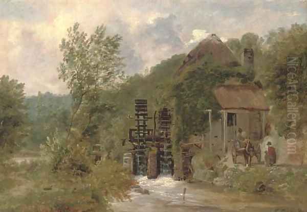 The old watermill Oil Painting by Frederick Richard Lee, R.A.