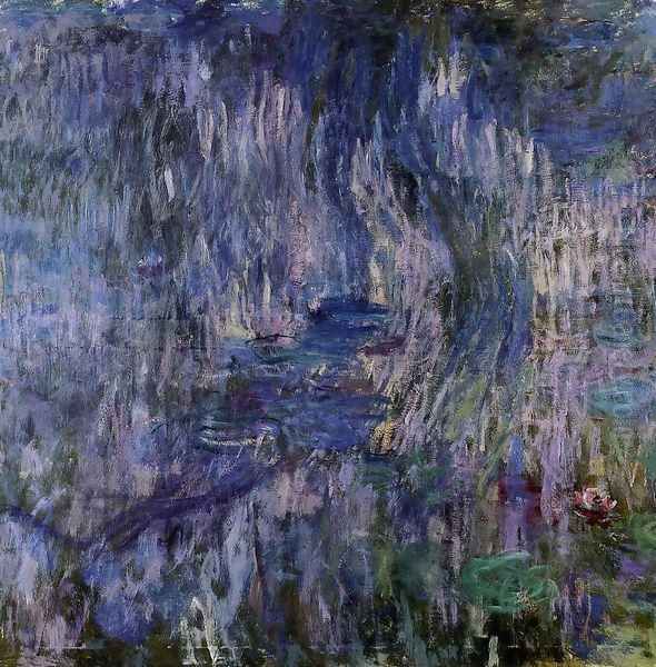 Water-Lilies, Reflection of a Weeping Willow Oil Painting by Claude Oscar Monet