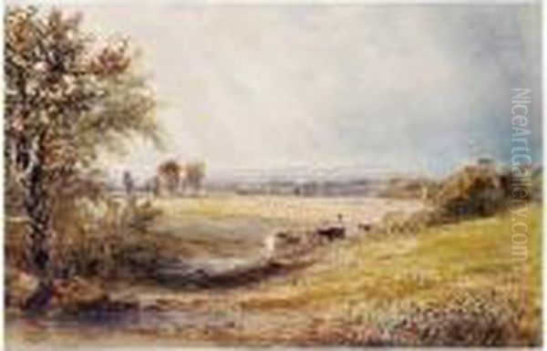 Showery Weather Near Arundel Oil Painting by Anthony Vandyke Copley Fielding