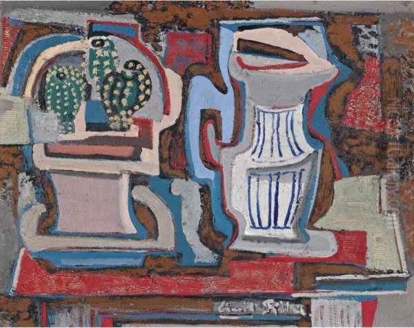 Still Life With Cactus Oil Painting by Emil Filla