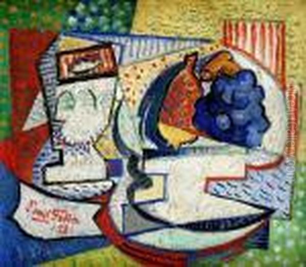 Zatisie S Poharom A Misouovocia Oil Painting by Emil Filla