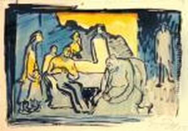 Navrat Domu Oil Painting by Emil Filla