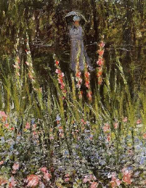 The Garden Gladioli Oil Painting by Claude Oscar Monet