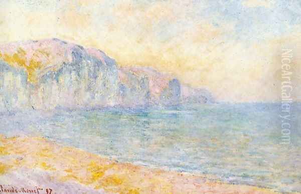 Cliffs At Pourville Morning Oil Painting by Claude Oscar Monet