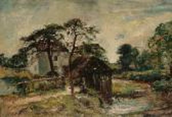 The Mill Oil Painting by William Mark Fisher