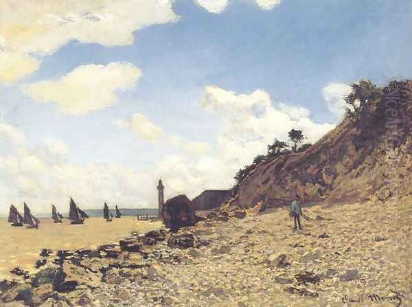 Beach at Honfleux Oil Painting by Claude Oscar Monet