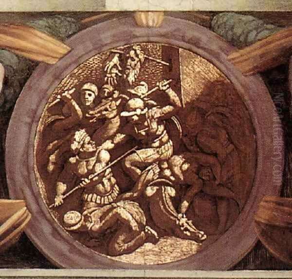 Medallion (4) 1511 Oil Painting by Michelangelo Buonarroti