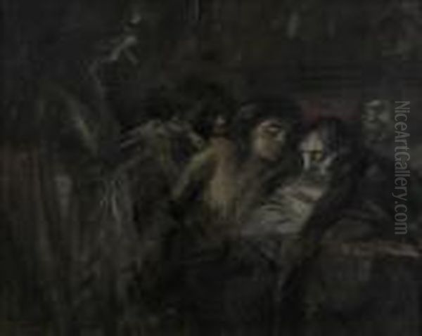 Au Claque Oil Painting by Jean-Louis Forain